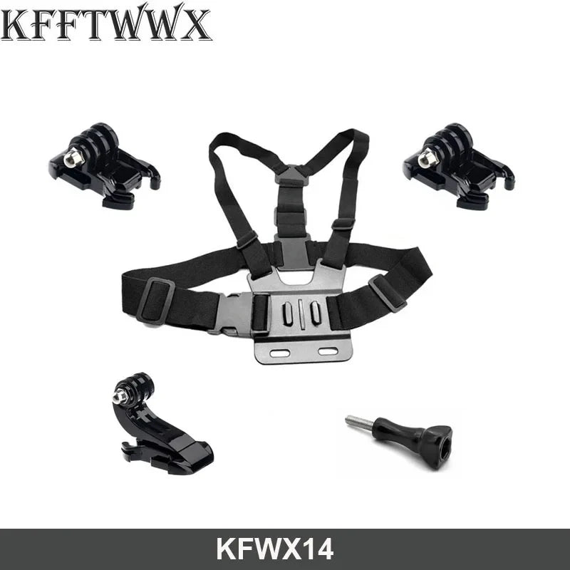 GoPro Accessories Kit — Strap, Tripod Mount & More for Hero 12–4, Yi 4K, SJ4000, EKEN H9, AKASO, DBPOWER Action Cameras