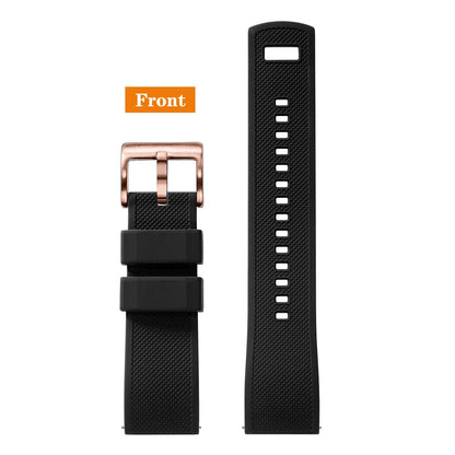Premium Silicone Watch Band – Quick Release Rubber Strap, 18mm 20mm 22mm Replacement Watchband
