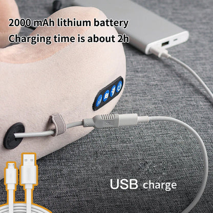 Multifunctional Electric Neck Massager U-shaped Pillow: Portable Shoulder and Cervical Massager - Relaxing Massage for Outdoor, Home, and Car Use