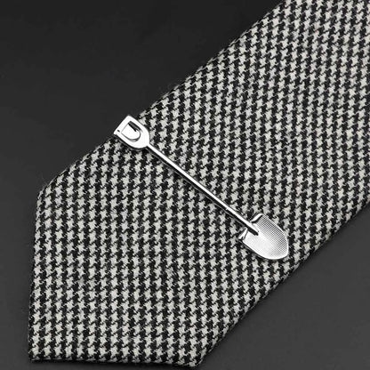 Men’s Stainless Steel Tie Clip - Car Airplane Fork Spoon Shape Necktie Pin Gift Accessory