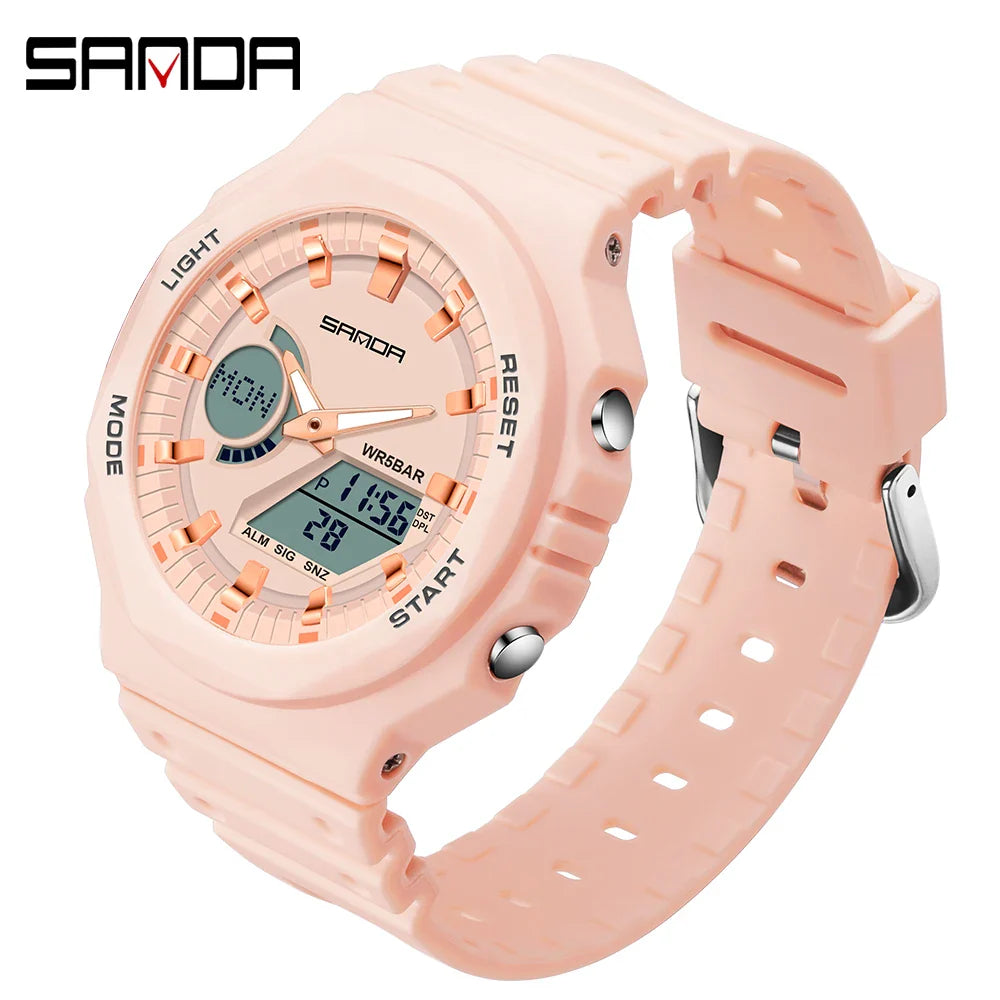 SANDA LED Digital Sports Watch – Waterproof Military Outdoor Watch for Men, Women & Teens
