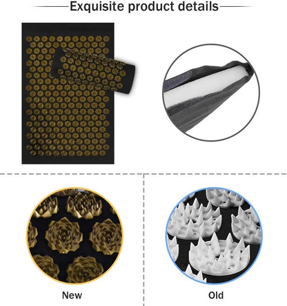 Pranamat Eco Lotus Spike Mat — Acupressure Massage Cushion for Neck, Back & Feet, Kuznetsov Applicator Yoga Therapy