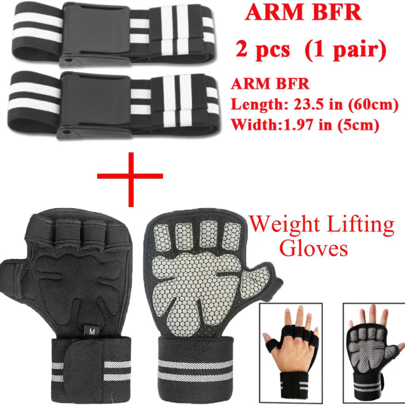 BFR Blood Flow Restriction Bands – Gym Fitness Training Straps for Arms & Legs, Muscle Growth, Bodybuilding & Weightlifting Occlusion Bands