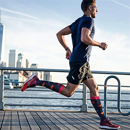 Compression Support Socks for Men & Women – Running Nursing Stockings for Edema, Varicose Veins & Blood Circulation Sports Wear