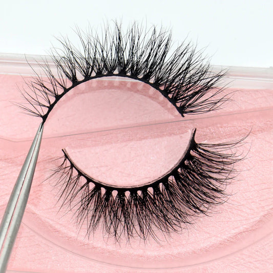 Visofree 3D Mink Eyelashes – Thick Handmade Full Strip Cruelty-Free False Lashes for Makeup M56