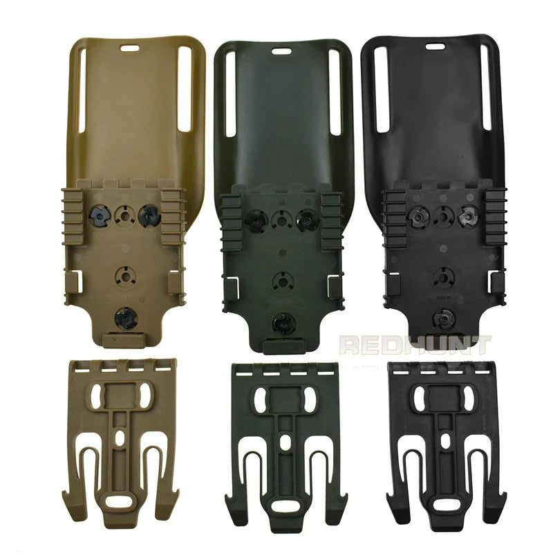 Tactical Holster for Airsoft - Drop Adapter Belt Holster with Short SOG Clip Mount, Waist Hanging Board for 2-Inch Belts
