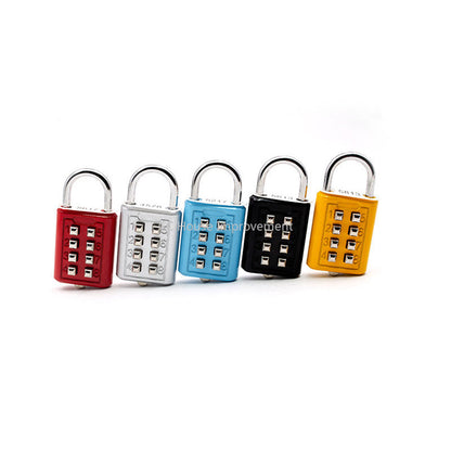 4-Digit Push Button Combination Padlock – Multiple Colors Travel Luggage Code Lock for Travel Accessories