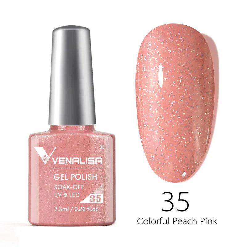 VENALISA 7.5ml HEMA-Free Nail Gel Polish – VIP4 Semi-Permanent Soak-Off UV/LED Gel Varnish, Full Coverage Nail Lacquer