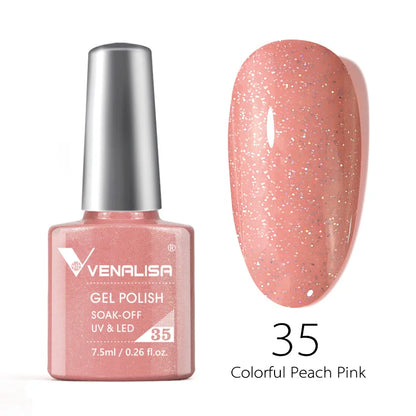 VENALISA 7.5ml HEMA-Free Nail Gel Polish – VIP4 Semi-Permanent Soak-Off UV/LED Gel Varnish, Full Coverage Nail Lacquer