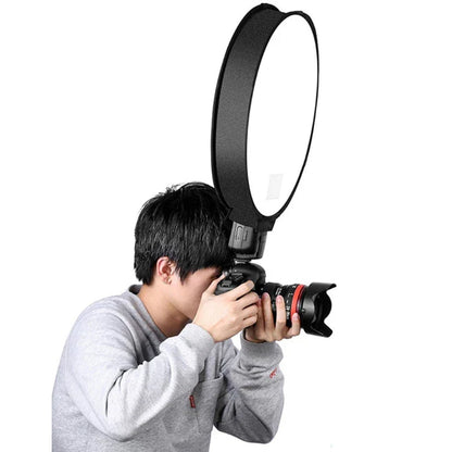 30cm/40cm Universal Mini Round Softbox – Portable Flash Diffuser for DSLR Cameras & Speedlite Photo Shooting