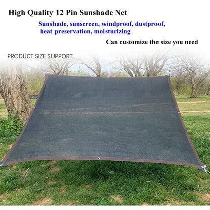 Black Anti-UV HDPE Sunshade Net - Garden Succulent Plant Shading Net for Outdoor Swimming Pool Cover - 3Pin 6Pin 12Pin Sun Shade