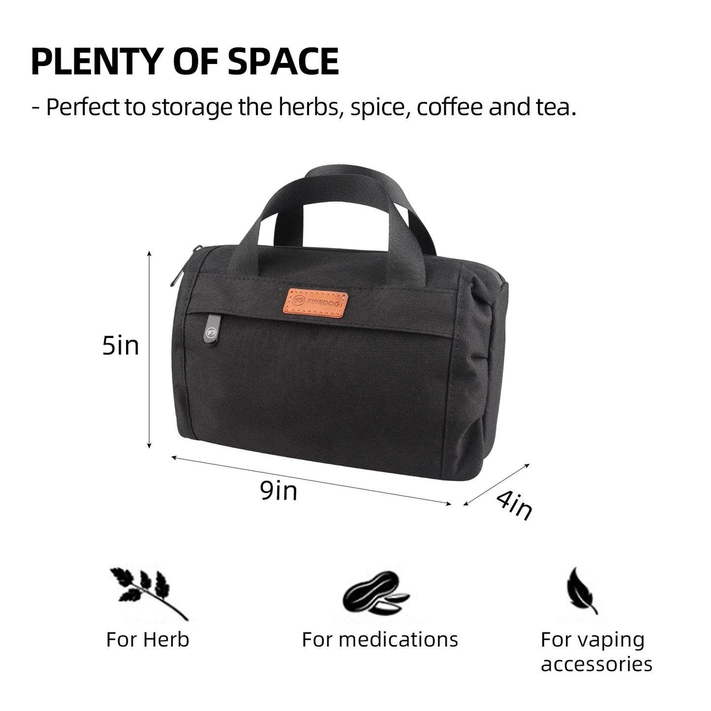 FIREDOG Smell Proof Large Case Carbon Lined Odor Proof Storage Bag