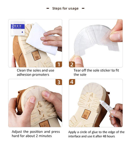 Shoe Wear-Resistant Sole Protector | Anti-Slip Self-Adhesive Rubber Stickers for Men & Women Sneakers