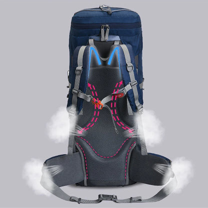 Men’s 60L Large Hiking Backpack — Mountaineering, Camping, Climbing & Outdoor Sport Rucksack XA108Y