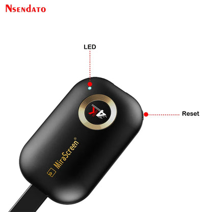Mirascreen G9 Plus 4K Wireless Display Dongle - 2.4G/5G H.265 Wifi for Miracast, Airplay, DLNA from Android/iOS to TV