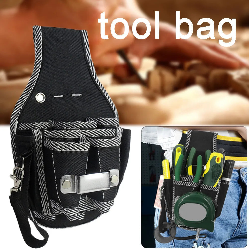 9-in-1 High-Quality Tool Waist Pack Belt – Utility Kit Holder with 600D Nylon Fabric – Electrician Waist Pocket Pouch Bag