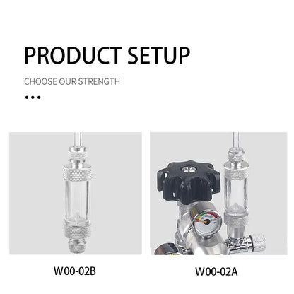 ZRDR Aquarium CO2 Bubble Counter – CO2 Generator Regulator with Single/Double Head Fine-Tuning Valve