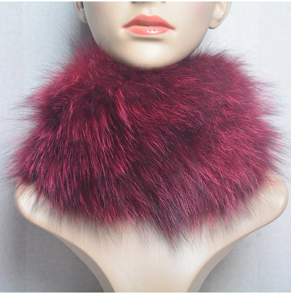 2025 Real Fox Fur Scarf and Headband – Luxury Winter Neck Warmer for Women, 100% Natural Fur, Elastic Ring Muffler