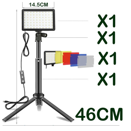 LED Photography Video Light Panel Kit - RGB Lighting for Studio, YouTube & Live Streaming with Tripod Stand