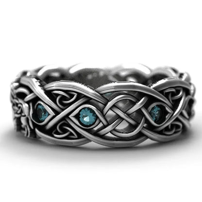 Huitan Viking Giant Wolf Ring – Nordic Mythology Totem, Unisex Punk Hip Hop Fashion Jewelry Gift