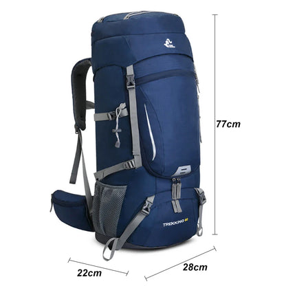 Men’s 60L Large Hiking Backpack — Mountaineering, Camping, Climbing & Outdoor Sport Rucksack XA108Y