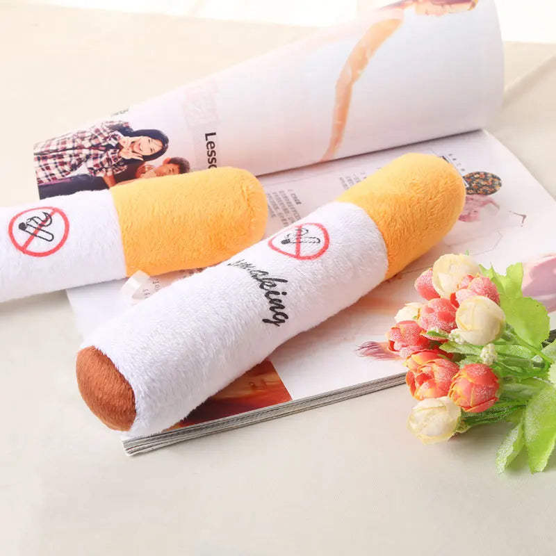30-110cm Funny Cigarette Plush Pillow – Cylindrical Sleeping Toy for Fashion, Friends & Birthday Gifts