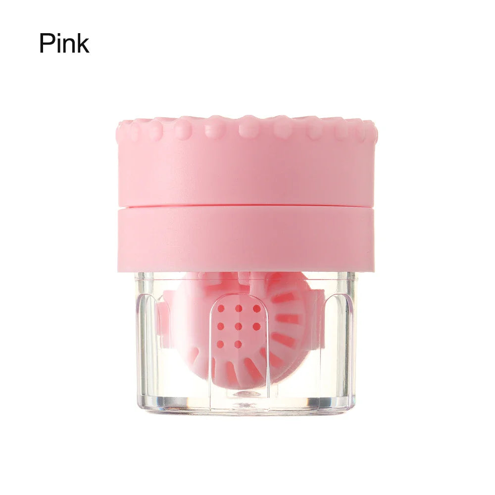 Manually Rotating Contact Lens Cleaner Case Portable Plastic Lens Storage Holder Cleaning Container Travel Accessory Tool