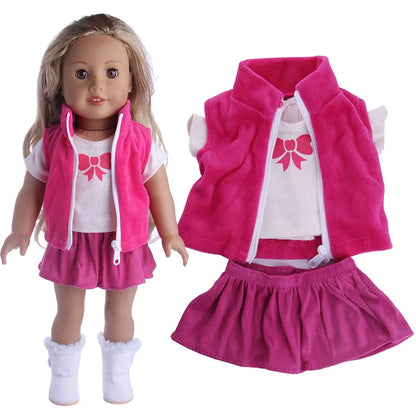 18-Inch American Doll Clothes Set — 43CM Reborn Baby Doll Outfit for Nenuco, Our Generation Dolls, DIY Toys Gift for Girls