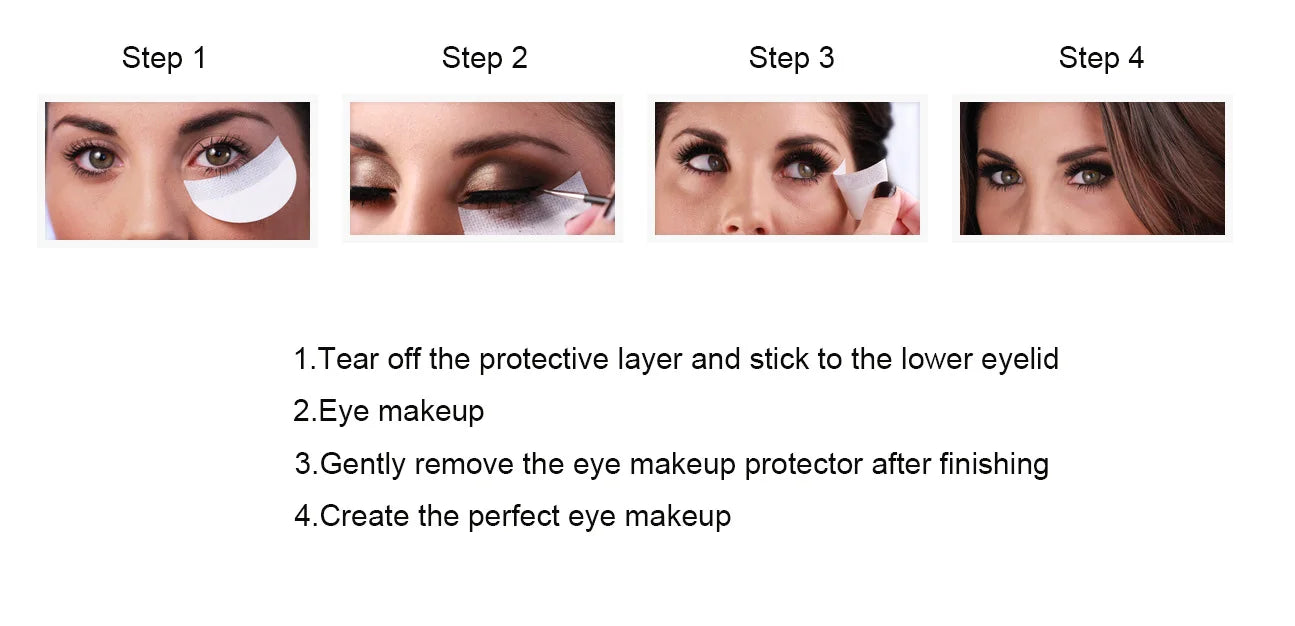 OWOSC White Eyelash Extension Paper Patches – Under Eye Pads for Grafting, 5/10/50 Pcs Makeup Tool