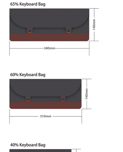 PU Felt Keyboard Carrying Case – Protective Bag for Planck 40%, 60%, 80%, 100%, GH60, XD64, TADA68, TKL 87/104, ANSI, BM60/65/68, Poker Keyboards