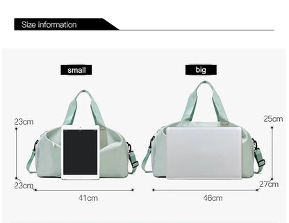 Women's Sports Gym Bag - Travel Dry Wet Tote, Multifunctional Weekend Duffle for Fitness, Yoga & Swimming