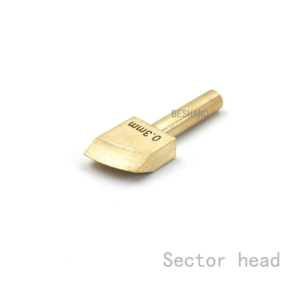 Brass Leather Edge Creaser Set – Soldering Iron Tips & Edging Tools for DIY Leather Craft Polishing & Sealing
