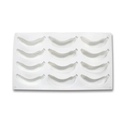 12-Cavity 3D Banana Silicone Mold – Baking Mousse Cake, Chocolate, Ice Cream & Dessert Pastry Mould