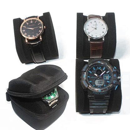 Portable EVA Watch Carrying Case – Hard Travel Storage Box with Pillow for Wristwatches & Jewelry