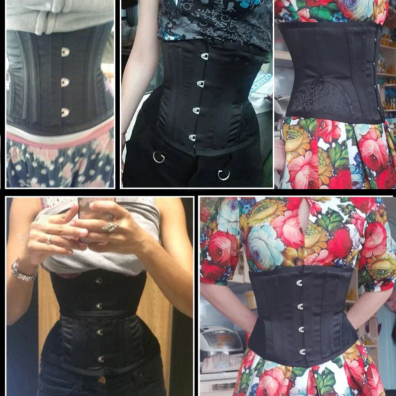Gothic Steampunk Style: Short Torso Corset Top - Hourglass Curve Shaper with Modeling Strap, Slimming Waist Trainer for a Unique Look