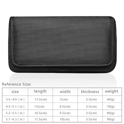 Nylon Phone Holster with Belt Clip – Waist Bag Carrying Case for iPhone 13/12/11/X/XR & Samsung Galaxy S22/S21/S20