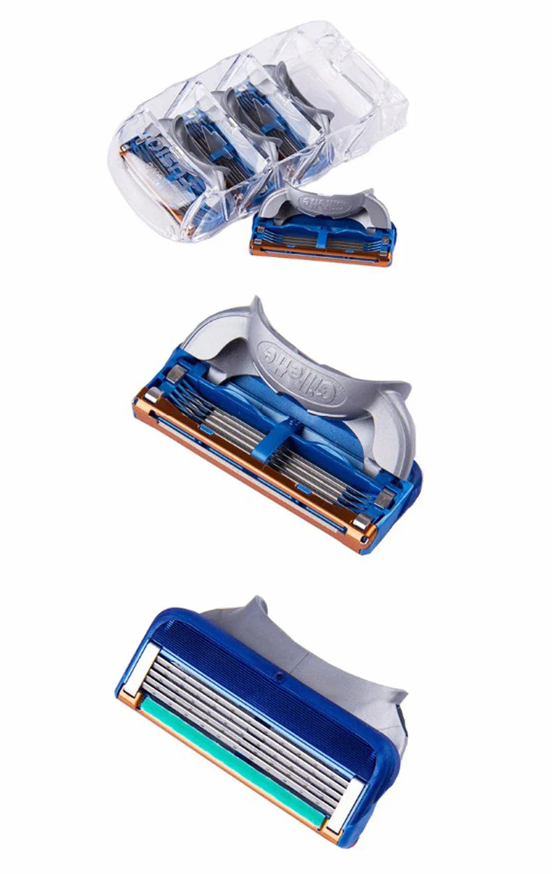Gillette Fusion 5-Layer Razor Blades for Men - Replacement Shaving Head for Professional Beard Care