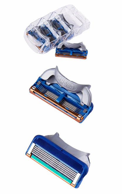 Gillette Fusion 5-Layer Razor Blades for Men - Replacement Shaving Head for Professional Beard Care