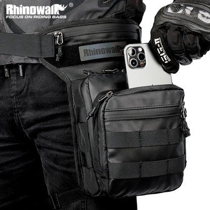 Rhinowalk 3L Motor Waist Bag – Motorcycle Waist Pack, Leg Bag, Thigh Belt, Hip Bum Fanny Pack for Cell/Mobile Phone, Travel