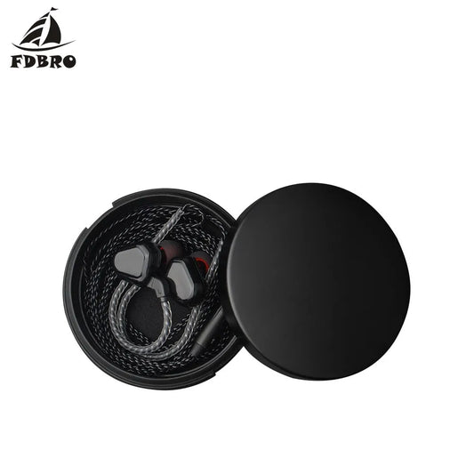 FDBRO Metal Aluminum Alloy Earphone Case - Waterproof Portable Storage Bag for In-Ear Headphones