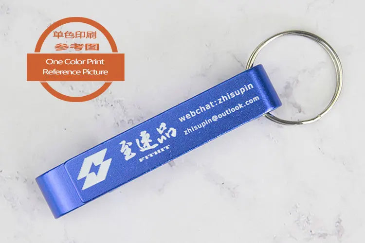 100pcs Custom Aluminum Can Opener Keychain — Portable Promotional Giveaway with Logo for Restaurants