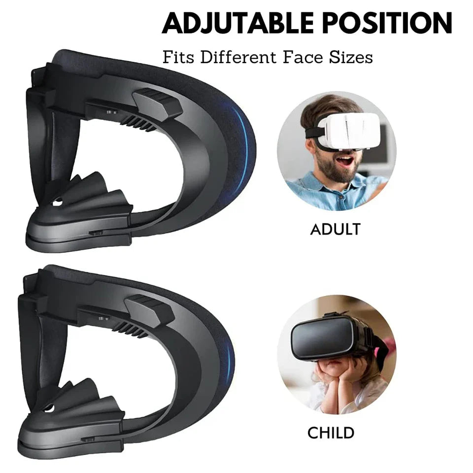 Breathable Soft Face Mask Replacement for Oculus Quest 2 — 3-in-1 Facial Interface Bracket Foam Pad Accessory
