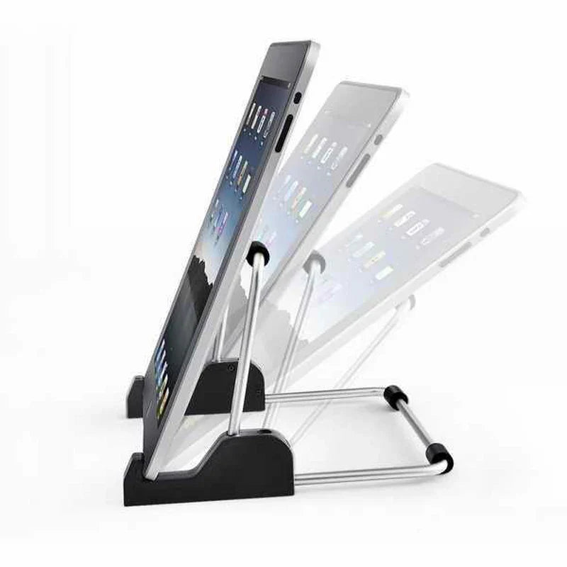 Super Light Foldable Tablet Stand – Universal Adjustable Aluminum Holder for iPad & Tablet PC, Portable Desk Support Mount for Home & Office Use