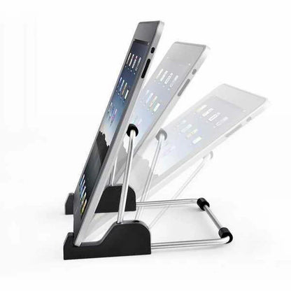 Super Light Foldable Tablet Stand – Universal Adjustable Aluminum Holder for iPad & Tablet PC, Portable Desk Support Mount for Home & Office Use