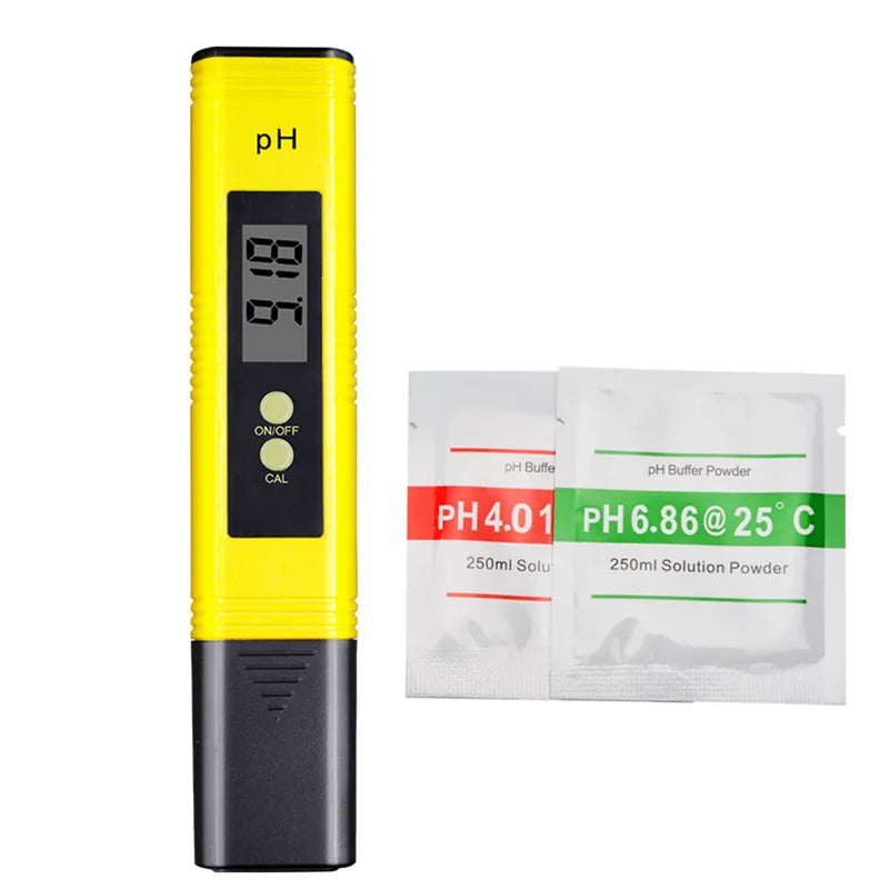 LCD Digital PH Meter - Portable Water Quality Tester, 0.1 ATC High Accuracy PH Test Pen for Aquarium, Pool & Hydroponics