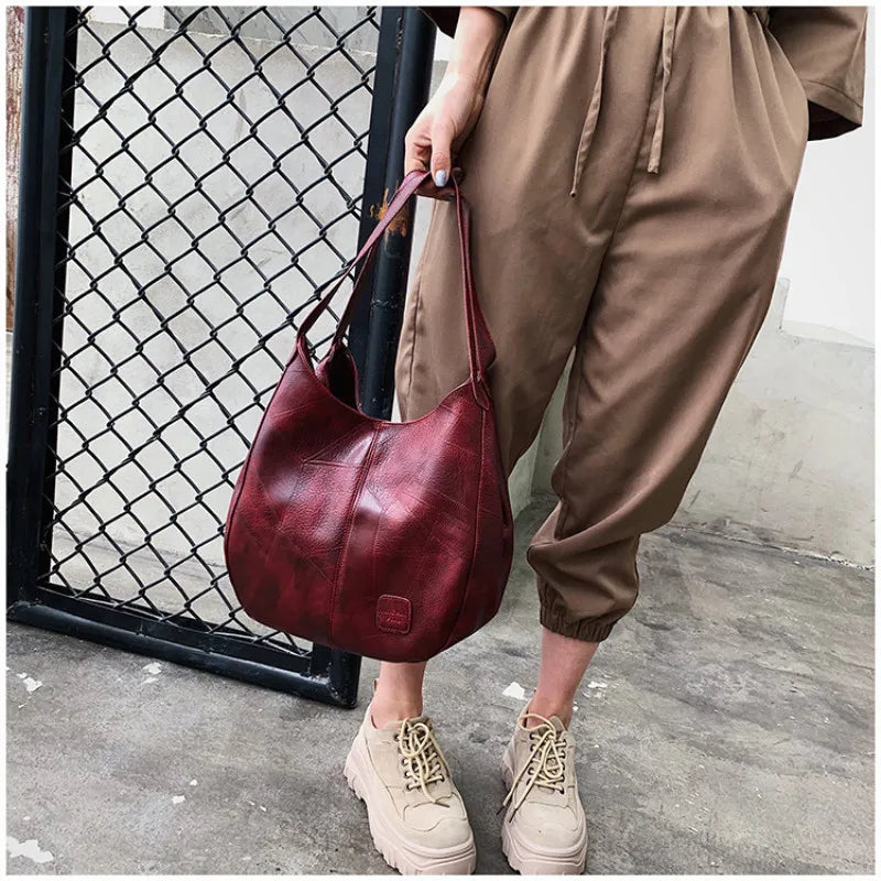 Yogodlns Vintage Women's Handbag - Designer Luxury Shoulder Tote, Fashion Brand Top-Handle Bag