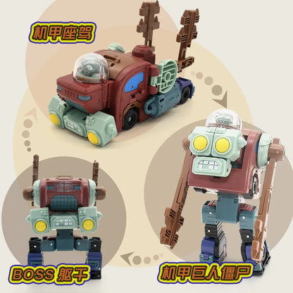 5-in-1 Plants vs Zombies Boss Robot Action Figure Set – PVC Educational Toy Gift for Kids