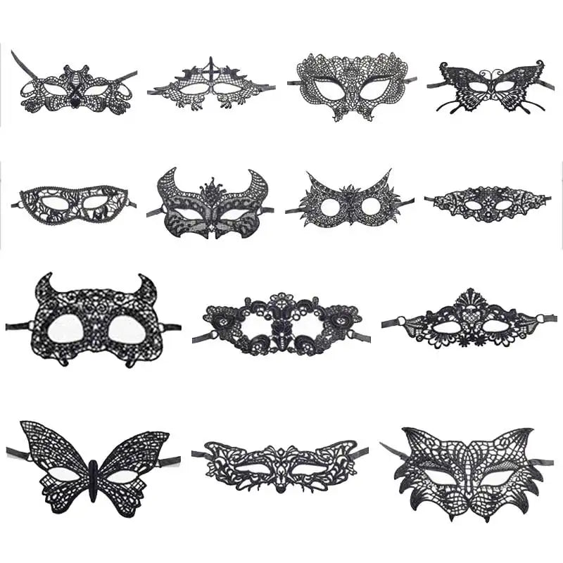 Sexy Lace Eye Mask for Women — Venetian Masquerade, Halloween & Carnival Half-Face Cosplay Party Mask
