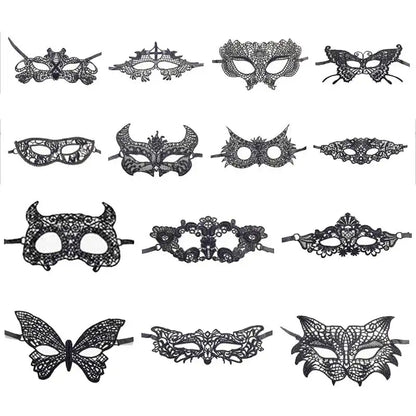 Sexy Lace Eye Mask for Women — Venetian Masquerade, Halloween & Carnival Half-Face Cosplay Party Mask
