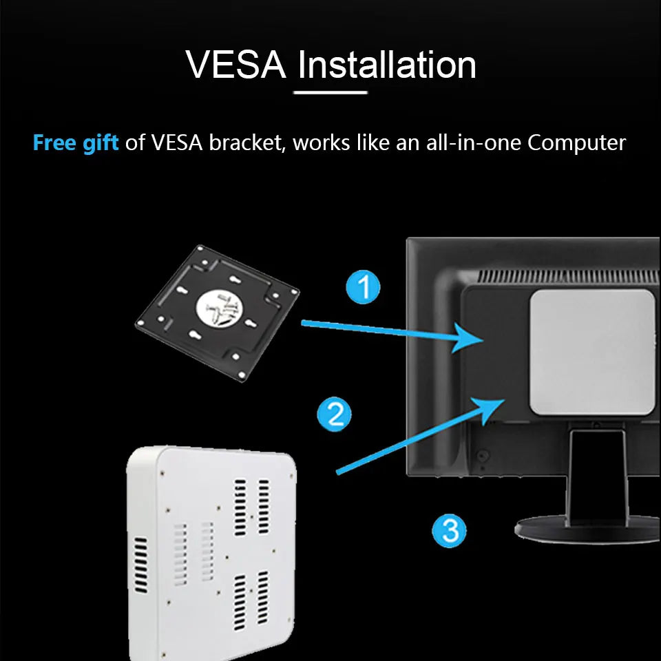 Intel Core i5 Mini PC - Compact Computer with HDMI, VGA, WiFi & USB Ports for Office Use
